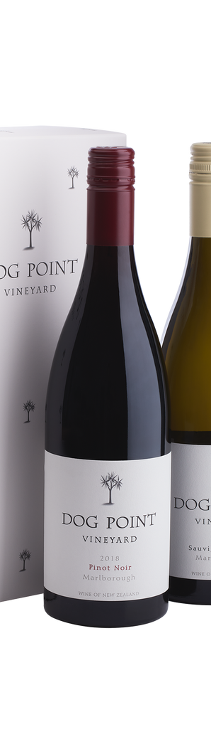 Twin Pack: Sauvignon Blanc 2020 + Pinot Noir 2018 (750ml) from Dog Point Vineyard in Marlborough, New Zealand